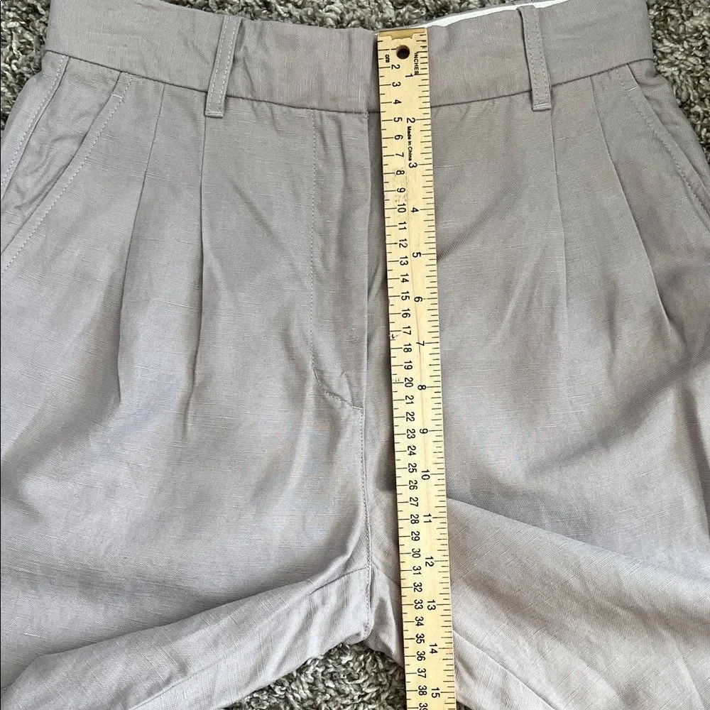 NWOT Aritzia Wilfred London Grey Linen Blend Wider the Effortless Pant in Size 6